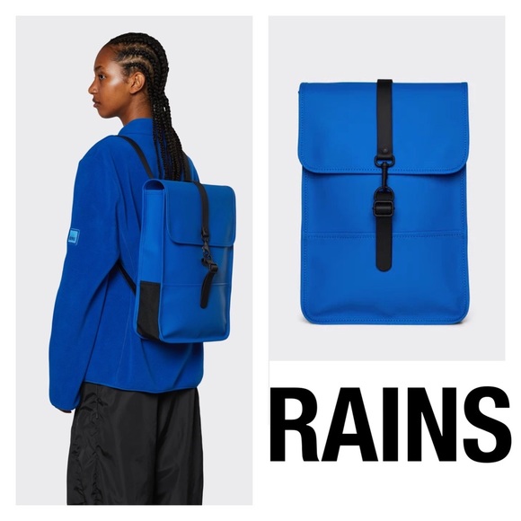 Rains Bags New Rains Mini Waterproof Backpack In Waves Poshmark